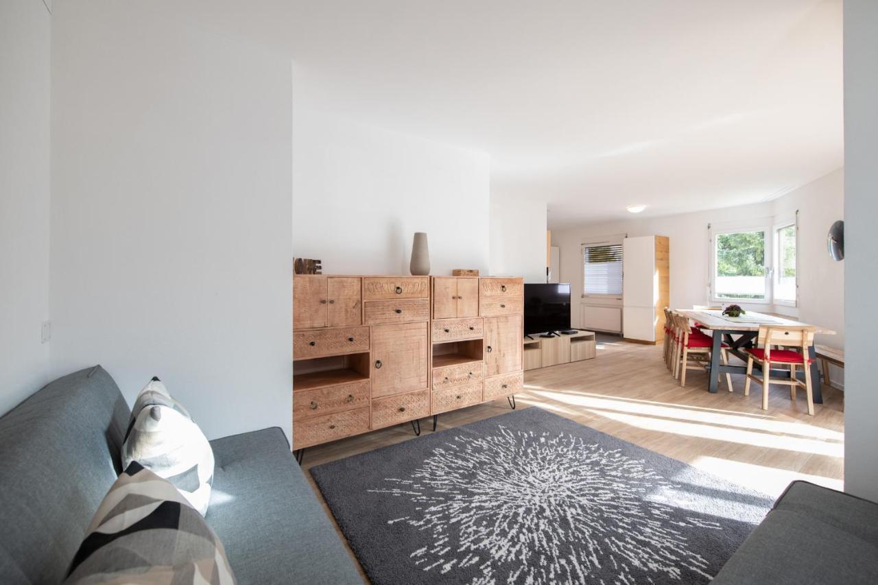 Agrimonia - 5,5-Zi Duplex Wohnung Bis 9 Personen Mit Eigenem Garten Davos Kültér fotó