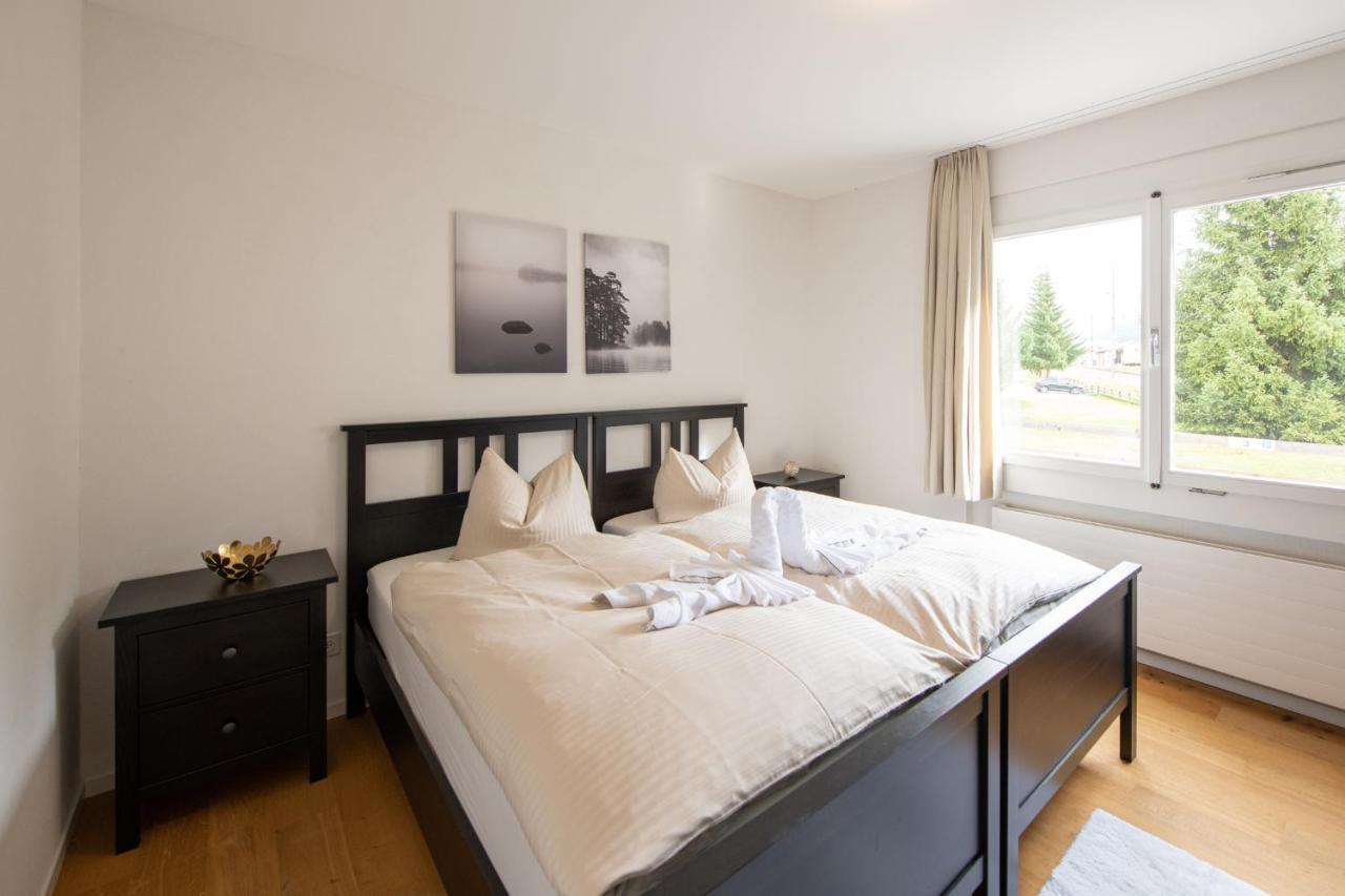 Agrimonia - 5,5-Zi Duplex Wohnung Bis 9 Personen Mit Eigenem Garten Davos Kültér fotó